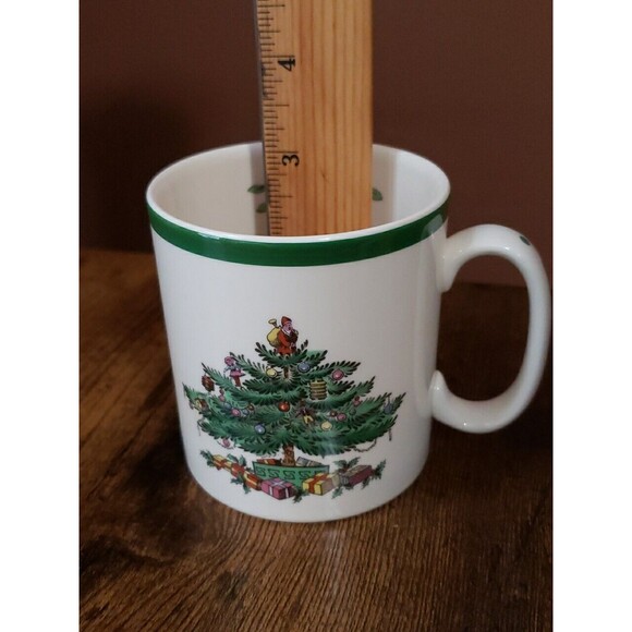 4 Vintage Spode Christmas Tree Tom & Jerry Mugs  Made in England Original Box - Picture 10 of 10